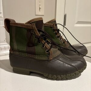LL Bean Camo Duck Boots - Youth 3